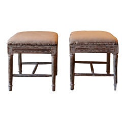 Pair of Swedish antique stools