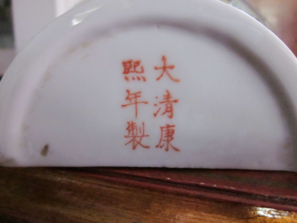 Hand-Painted Pair of Porcelain Wall pockets