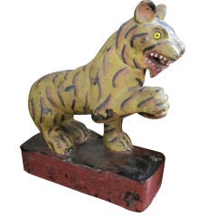 Antique 19thC Chinese Carved Tiger