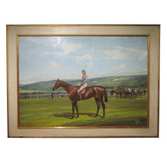 Gouache of Race horse "Capitalism", by J Audi, 1869