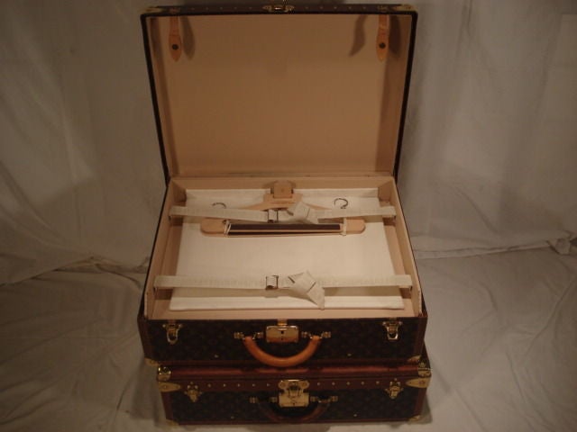 French Pair Of Matching Louis Vuitton Siutcases