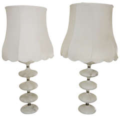 Paor Mid-Century Alabaster Lamps