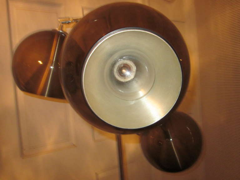 Mid-20th Century Chrome And Glass Floor Lamp For Sale