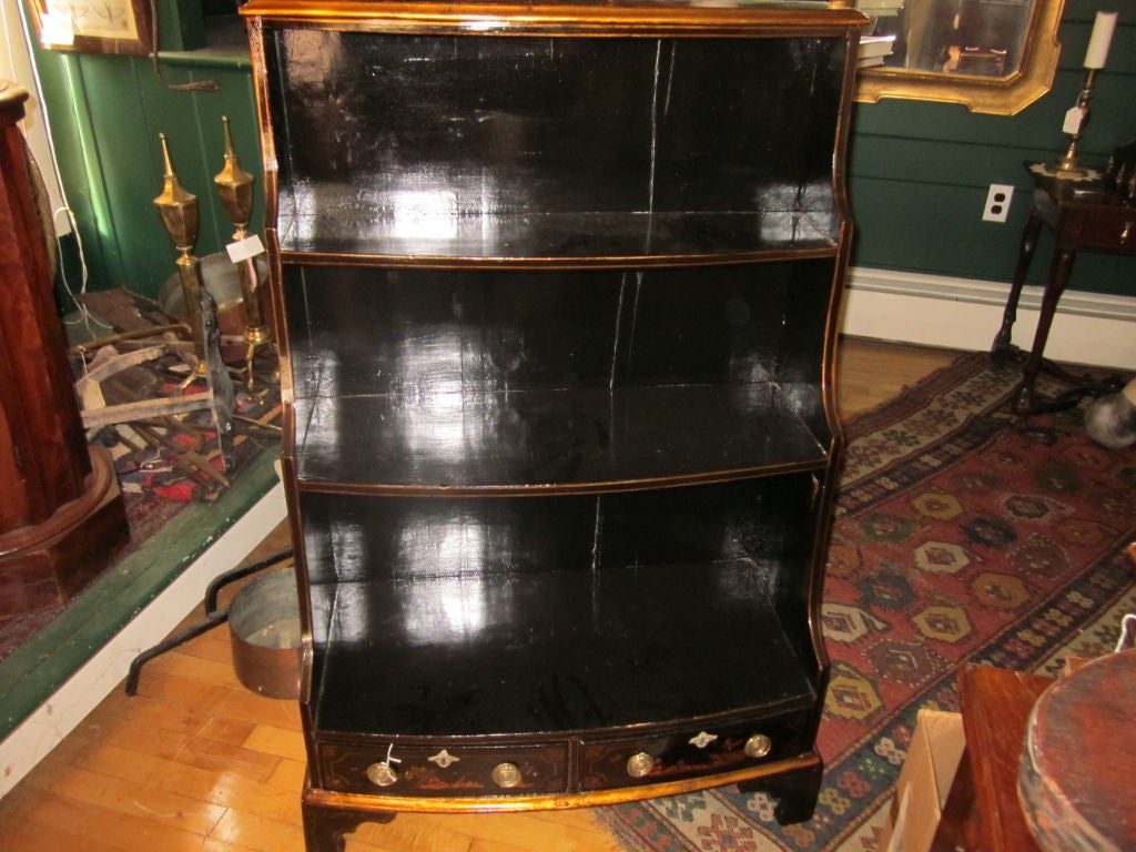 Georgian Chinoisserie Waterfall Bookcase