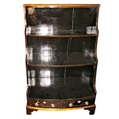 Antique Georgian Chinoisserie Waterfall Bookcase