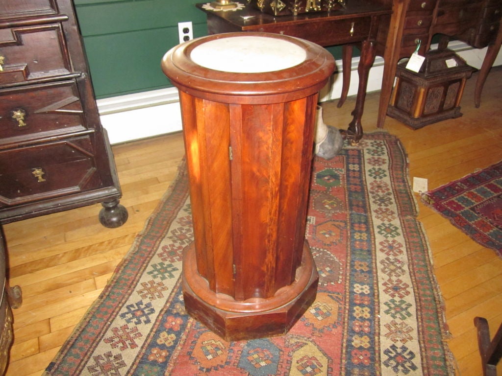 Fine Pair of Fluted Mahogany Pedestals