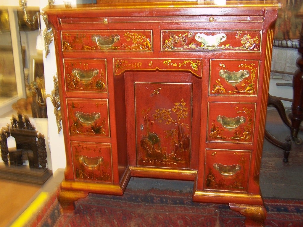 Georgian Chinoisseried Kneehole Desk