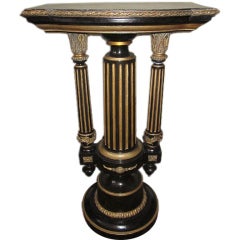 Classical Ebonized and Bronze Mounted Pedestal