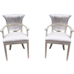 Pair of Italian Grotto-style arm chairs