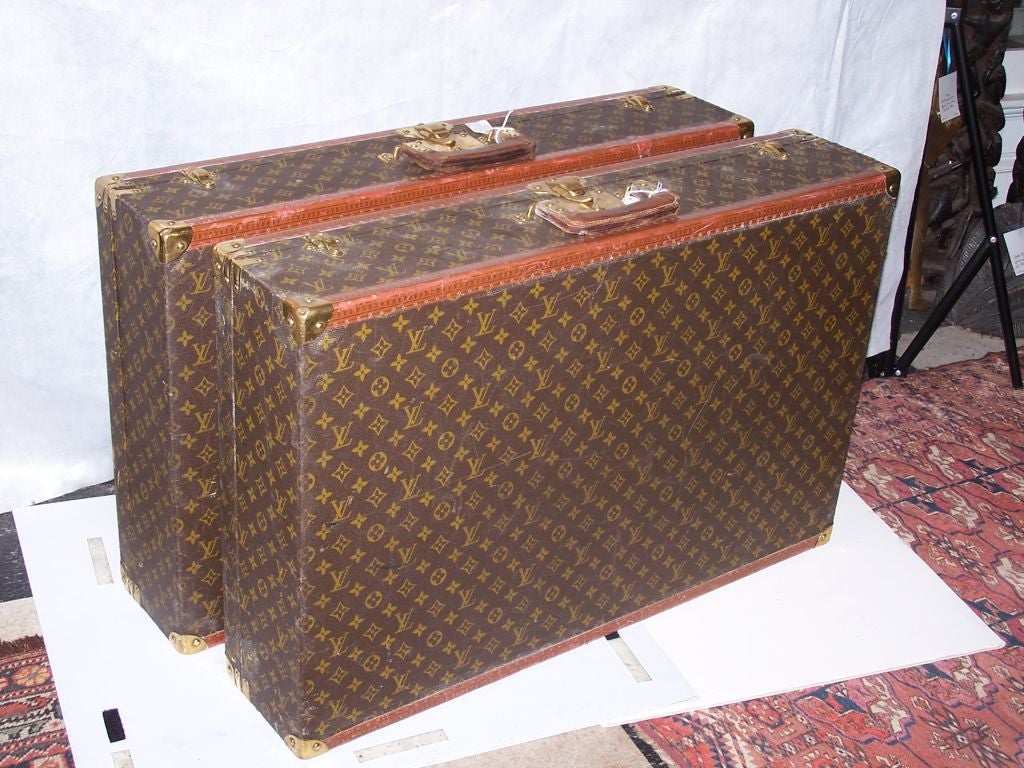 French Four pieces of  Vintage Louis Vuitton hardside luggage
