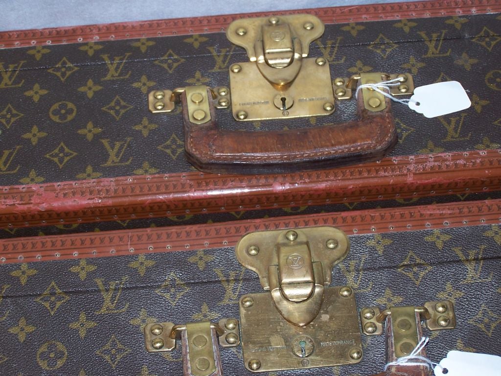 Four pieces of  Vintage Louis Vuitton hardside luggage 2
