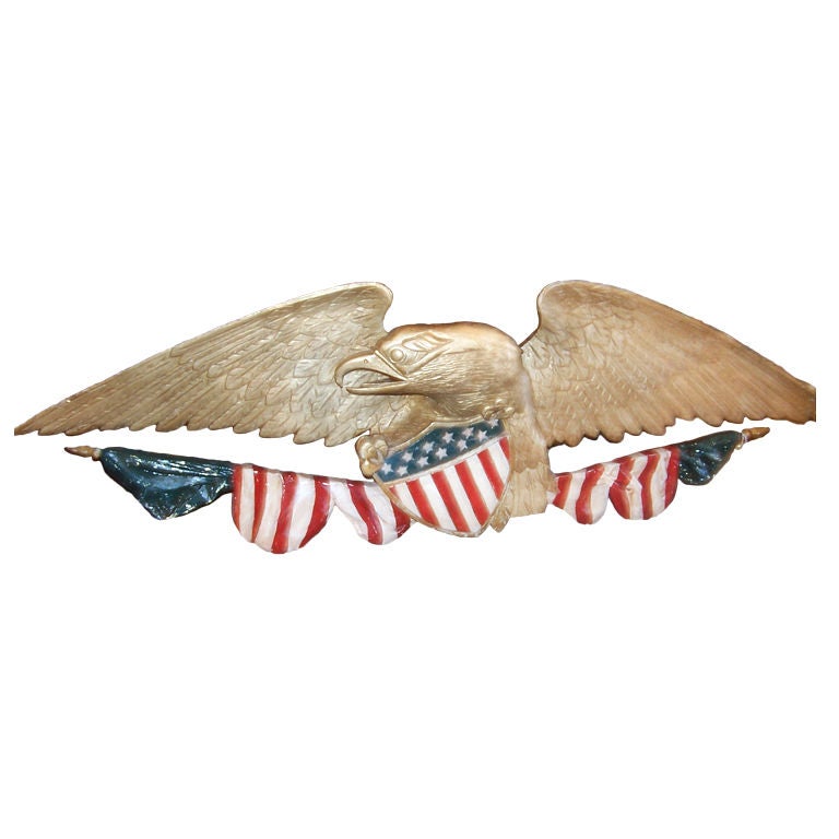 American Carved Eagle Plaque