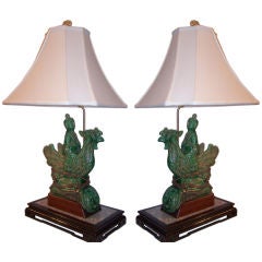 Pair Roof Tile Lamps