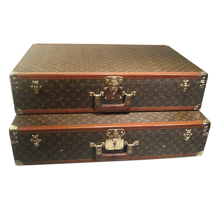 Matching set of vintage Louis Vuitton hardside luggage at 1stDibs