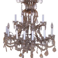 Pair large crystal Sconces