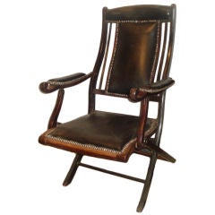 19th Century English Folding Campaign Chair