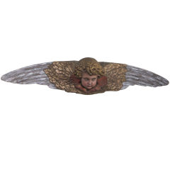 Antique Cherub Wall Plaque