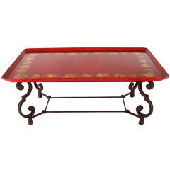 Red Lacquered Coffee table