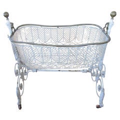 Victorian Brass & Iron Swinging Basket