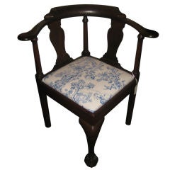Antique English Chippendale Corner Chair