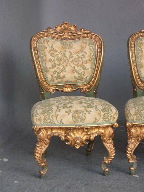 Italian Six venitians dining chairs in 