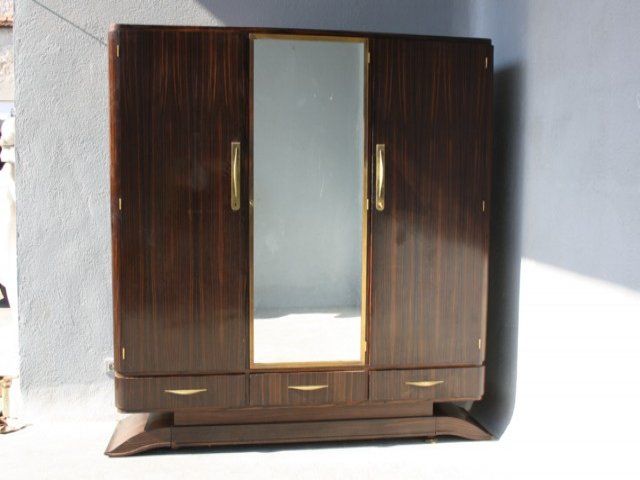 Art deco macassar armoire signed from Maxime Old