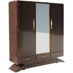 Art deco macassar armoire signed from Maxime Old