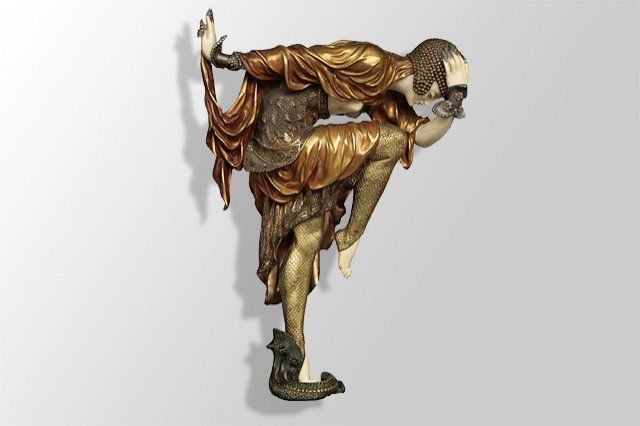ANKARA DANCER SCULPTURE, CIRCA 1930 by Claire Jeanne Colinet<br />
cold-painted bronze and ivory, on marble plinth signed and numeroted, coming from a private collection in Marseille