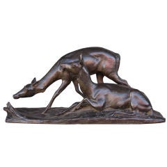 Maximilien Fiot , the hinds 1930's bronze
