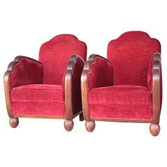 40's pair of ulphoster club chairs