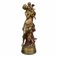 Cupidon et Vénus, par Mathurin Moreau, marbre et bronze