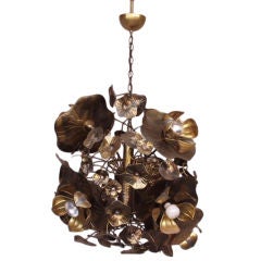 70
s brass camelias chandelier 70
s brass camelias chandelier