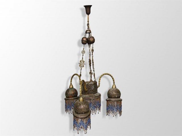 oriental brass chandelier