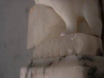 Art deco alabaster & marble polar bear  lamp For Sale 2