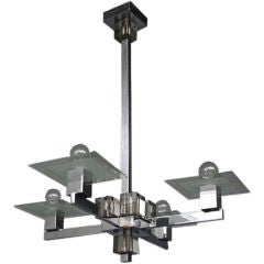 Vintage Adnet 4 lights chandelier