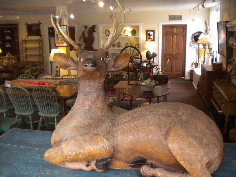 Hand Carved Black Forest Deer