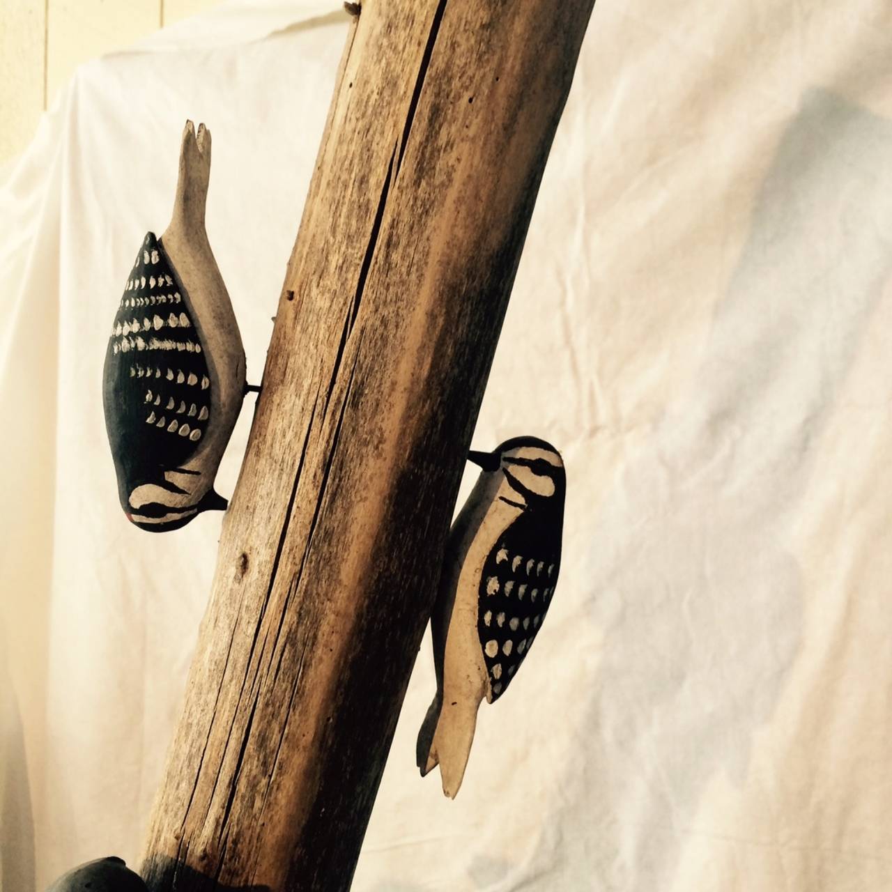 Carved Folk art bird tree.