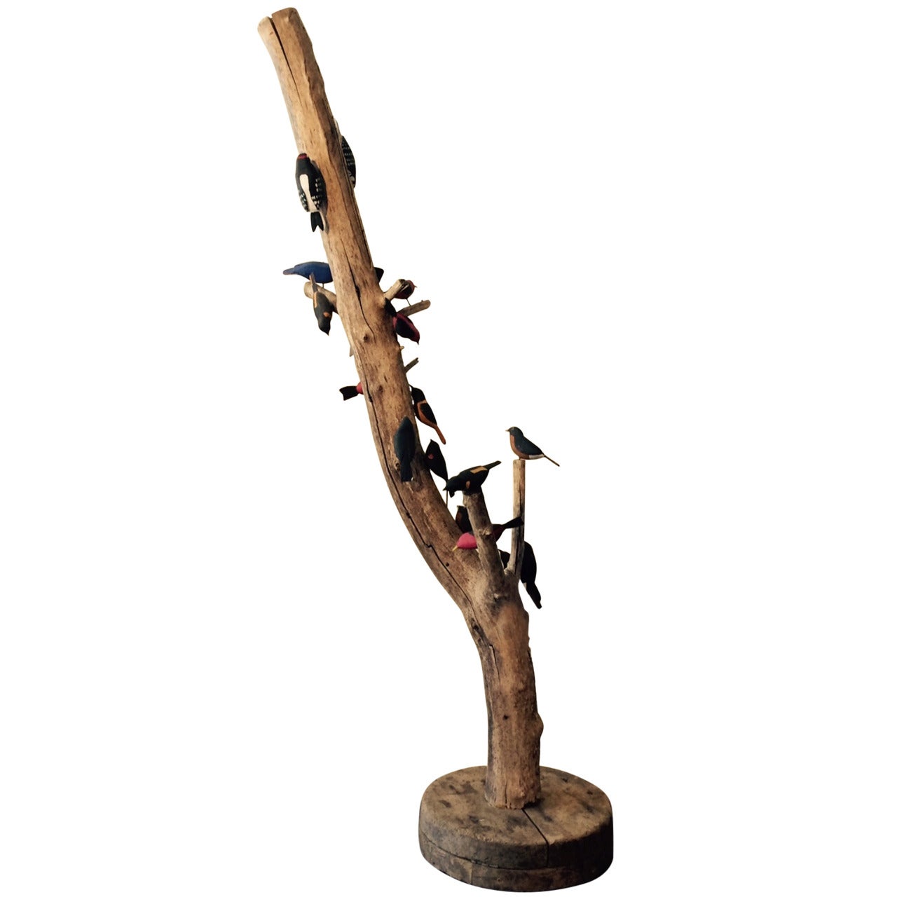 Folk art bird tree.