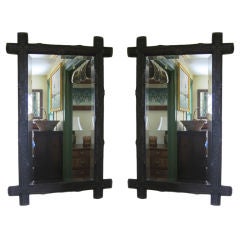 Pair of Black Forest Mirrors
