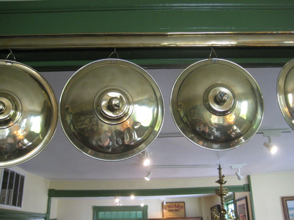 Six Graduated French Pot Lids on Hanger In Good Condition For Sale In Nantucket, MA