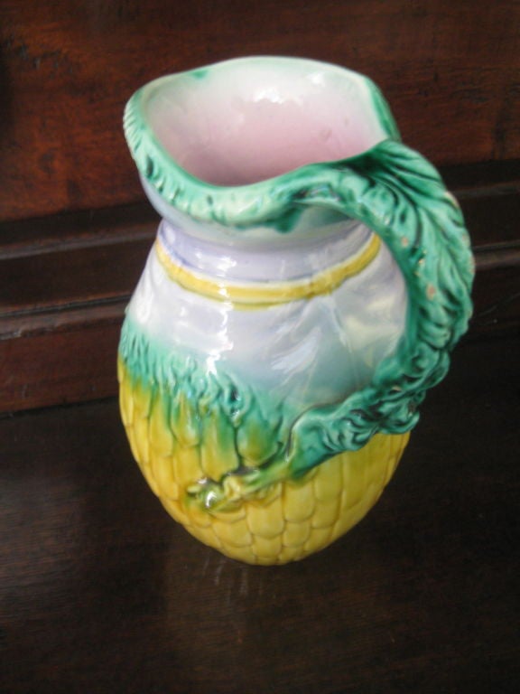 Majolica Ram Pitcher In Excellent Condition For Sale In Nantucket, MA