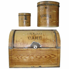 Set of Three Tin Cannisters