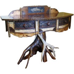 Adirondack bow front table