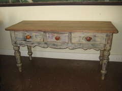 Antique Painted Pine Sideboard
