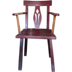 Red Painted Irish Hedgerow Arm Chair