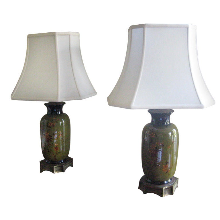 Pair of French Lamps For Sale