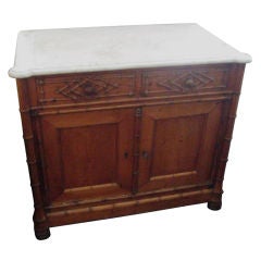 Pine and faux bamboo washstand
