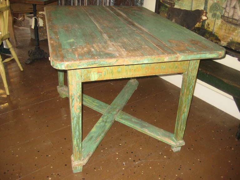 Primitive Pine Painted Table