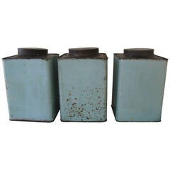 Antique Set of Three Canisters