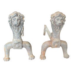 Lion Andirons